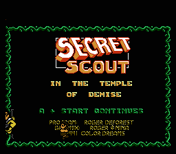 Secret Scout screenshot 3 for NES